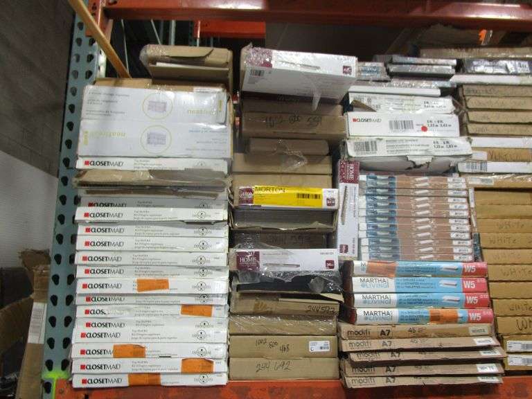 Contents of Shelf including Closetmaid Drawers, Organizers, Floating