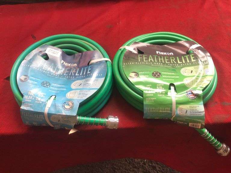 (2PC)Flexon FeatherLite Ultra Flexible Hose 50ft Length 5/8 in Diameter
