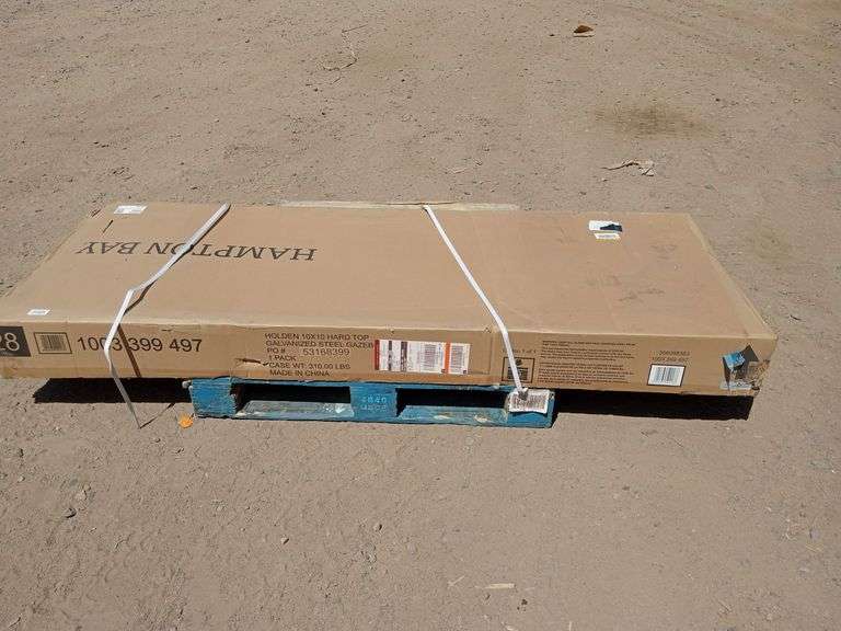 Hampton Bay Holden 10x10 Hard Top Galvanized Steel Gazebo Sierra