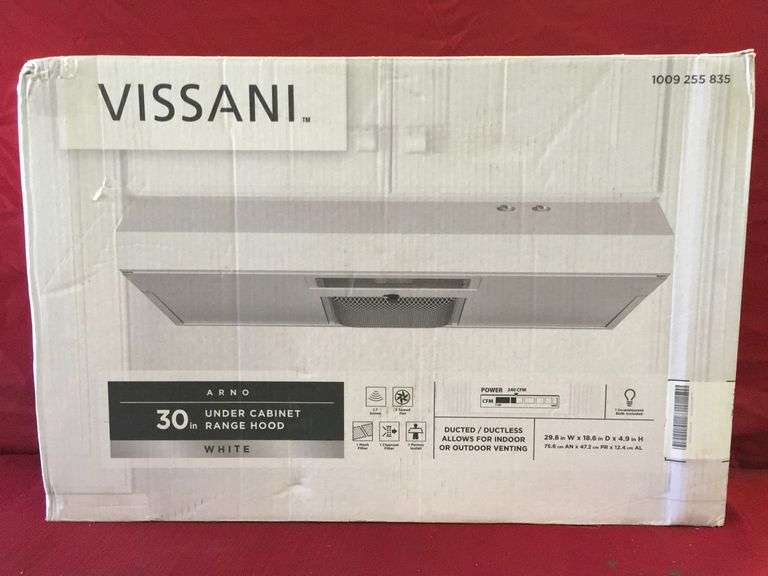 Vissani 30in Under Range Hood Sierra Auction Management Inc