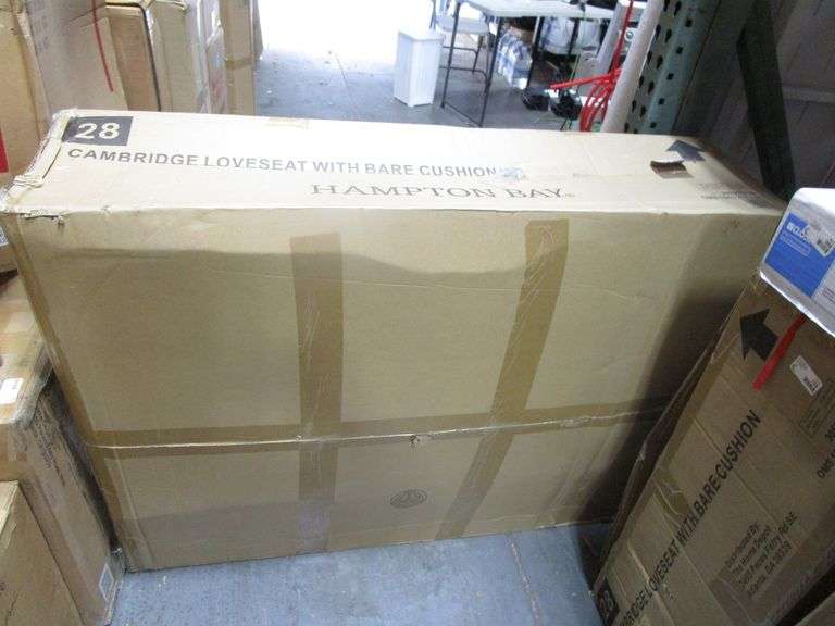 Hampton Bay Cambridge Brown Wicker Outdoor Patio Loveseat with