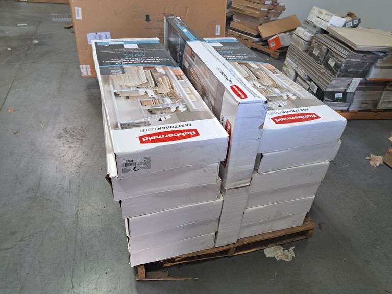 (P) (14) Rubbermaid Fast track Closet Multipose Shelf Kit 5 or 7 Feet