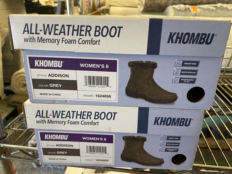 (2 Pairs) Ladies Khombu All-Weather Boots, 8 - Sierra Auction ...