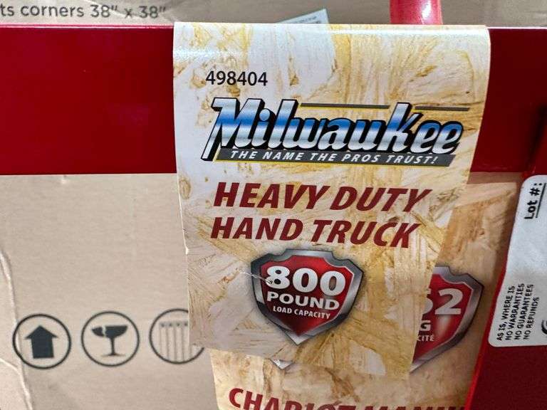 Milwaukee Heavy Duty Hand Truck (800 lb capacity) Sierra Auction
