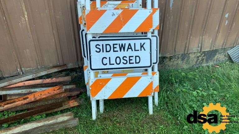 Sidewalk Closed Barricades