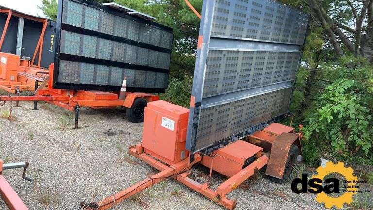 2002 Amsig Trailer Mounted Message Board,