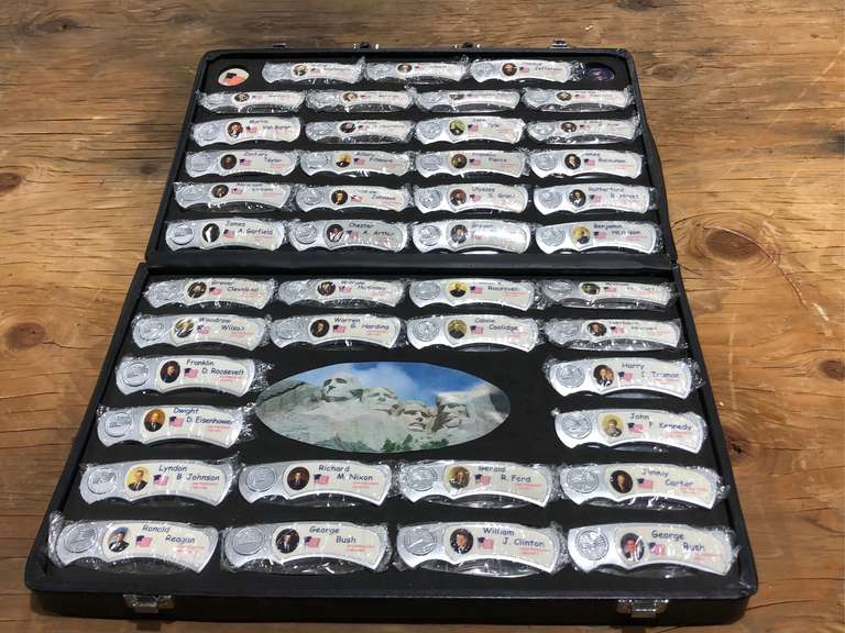 Presidential Knife Set Smith Sales Co. Auctioneers