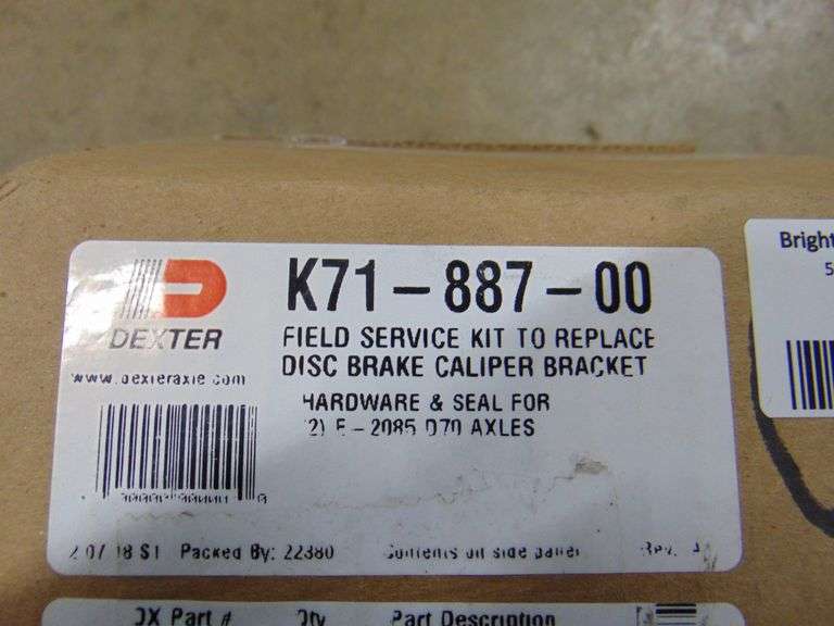 New! Dexter Field Service Kit To Replace Brake Caliper Bracket Bright