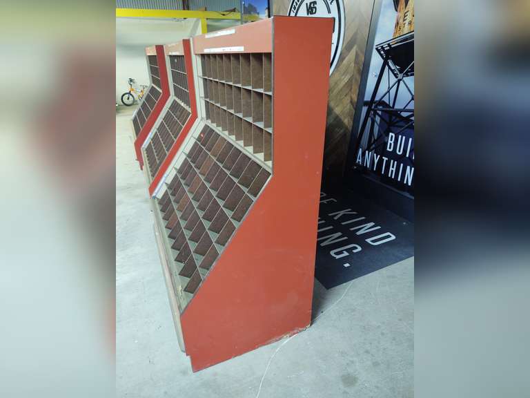 Wooden hardware store cubby hole Very heavy. 54" wide, 24