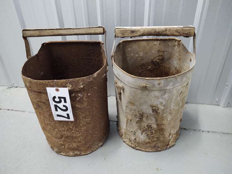 Lot of 2 vintage 5 gallon turpentine tar buckets South Auction