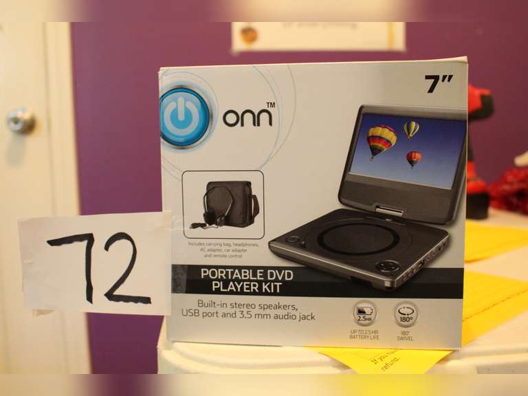 ONN Portable DVD Player Kit South Auction