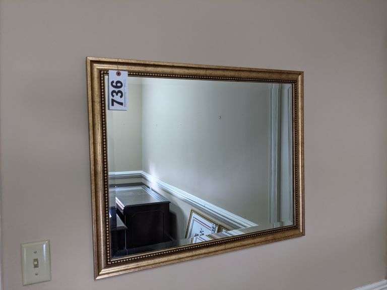 Framed Beveled Mirror South Auction