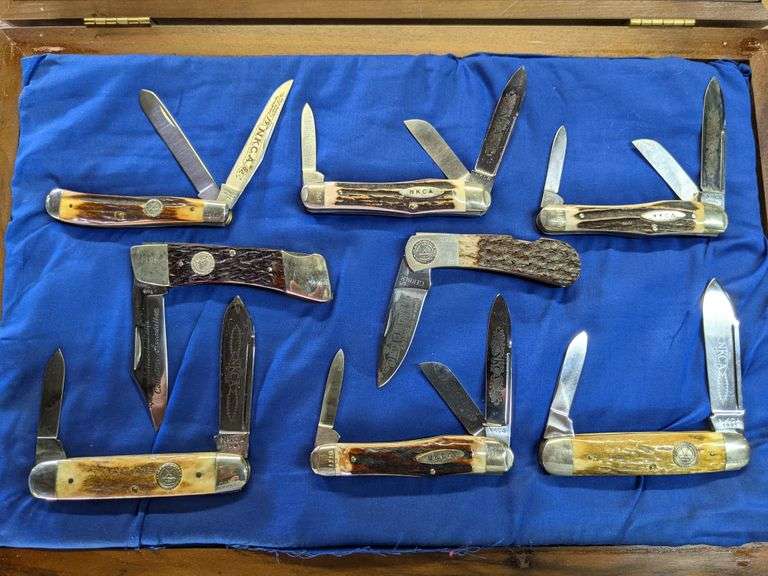 Lot of 8 National Knife Collector's Association Knives South Auction