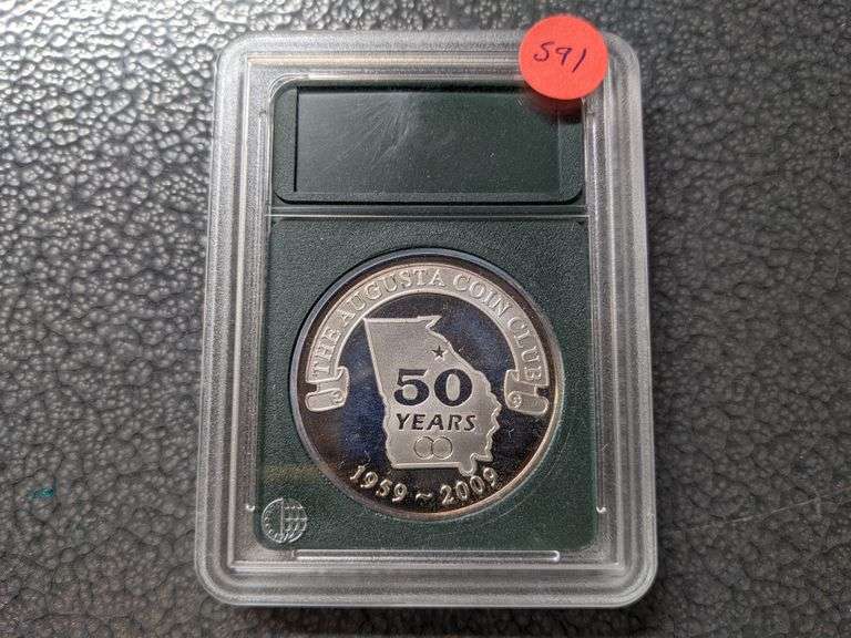 2009 Augusta Coin Club silver round South Auction