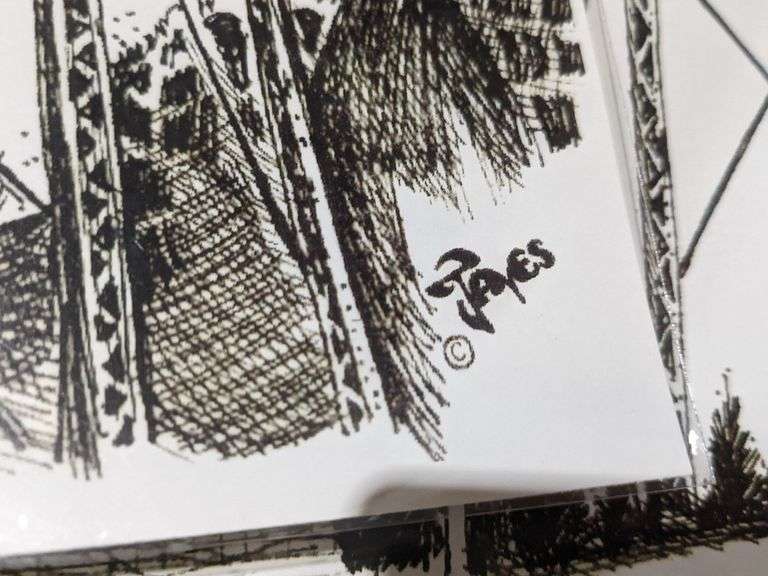 Lot of 3 UGA Prints by James Norris, Juliette, GA South Auction