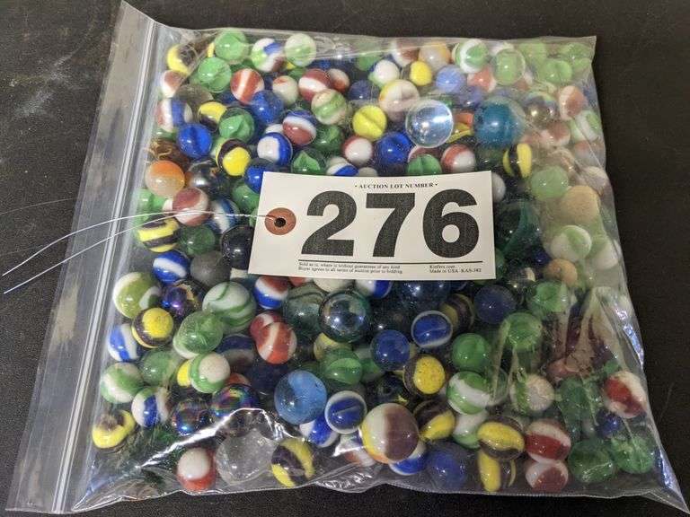 Bulk lot of marbles. Half of a 1 gallon freezer bag South Auction