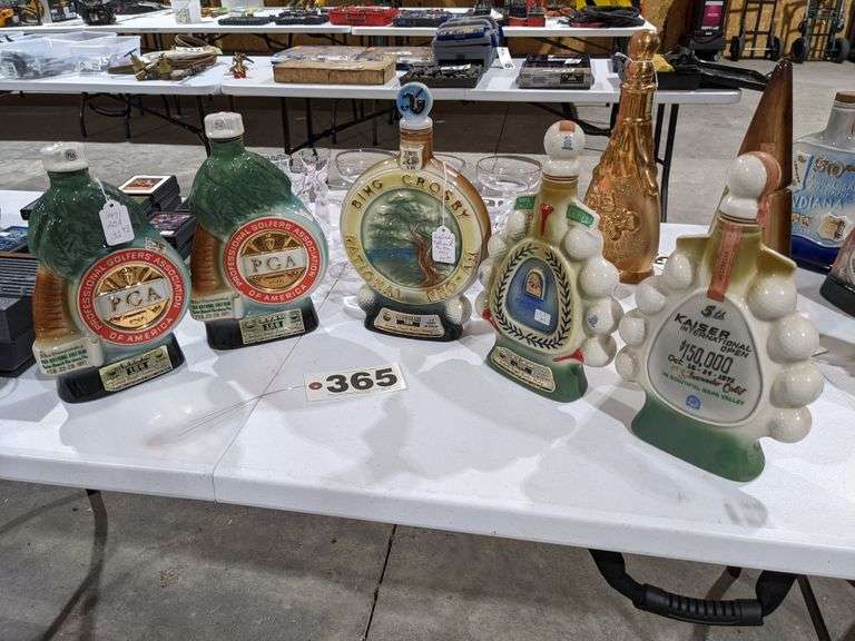 Vintage JIM BEAM Group of 5 GOLF Decanters South Auction