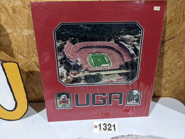 Matted UGA Stadium Print 18 X 20 South Auction matted-uga-stadium-print-18-x-20-south-auction
