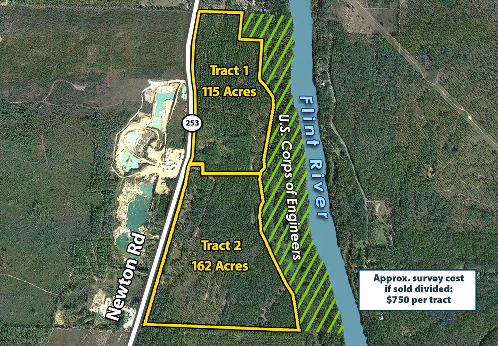 278 acres offered divided, Flint River Ridge, Bainbridge, GA South