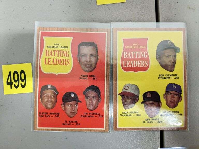1961(2) Topps AL & NL Batting Leaders South Auction