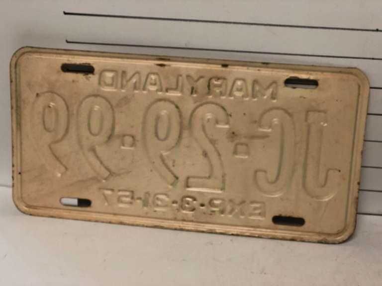 Maryland license plates Trice Auctions
