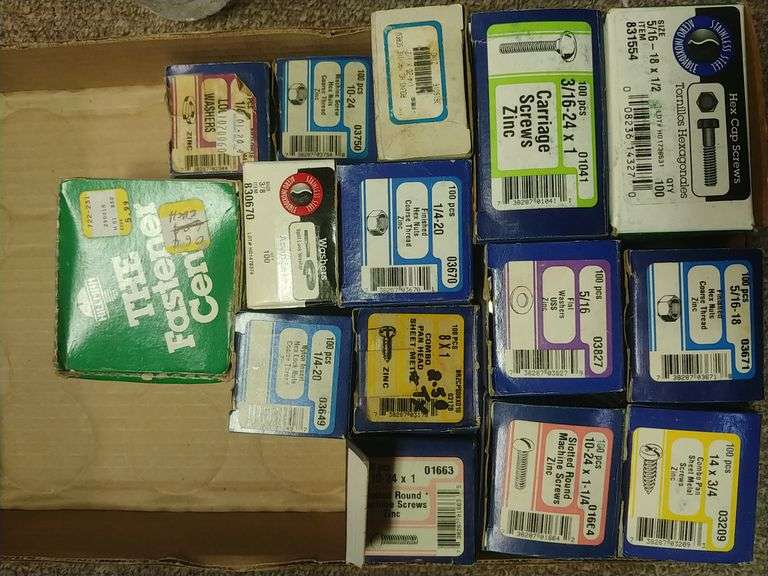 Hardware lot washers, bolts, screws, etc.. Trice Auctions