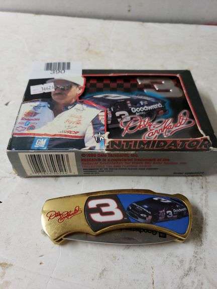 Dale Earnhardt Playing Cards In Canister & Pocket Knife - Trice Auctions
