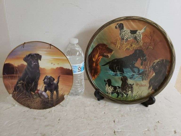 Decorative Black Lab Plate, Dog Tray, Black Lab Angel Trice Auctions