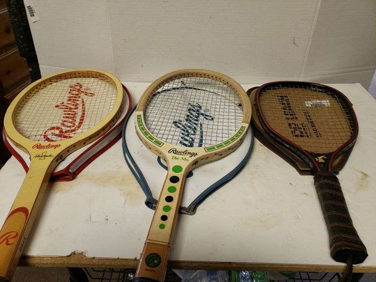 Rawlings Tennis Rackets, Leach Racquetball Racket Trice Auctions