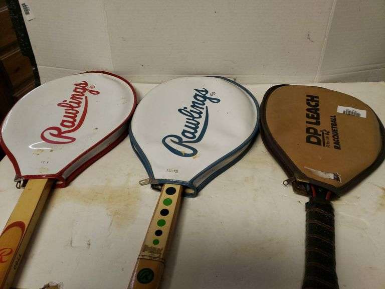 Rawlings Tennis Rackets, Leach Racquetball Racket Trice Auctions
