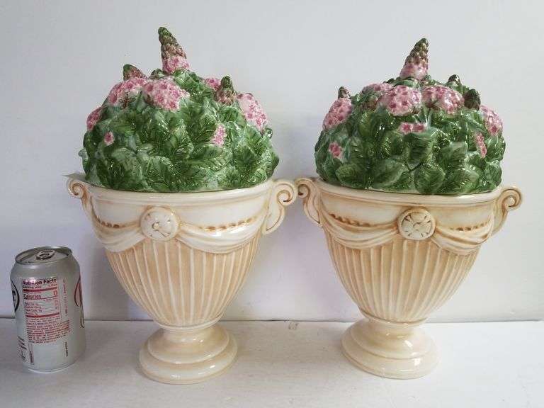 Porcelain Flower Vase Urns Trice Auctions