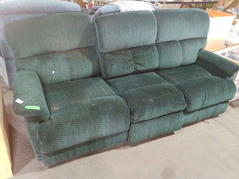 Lazboy Couch Dark Green Trice Auctions
