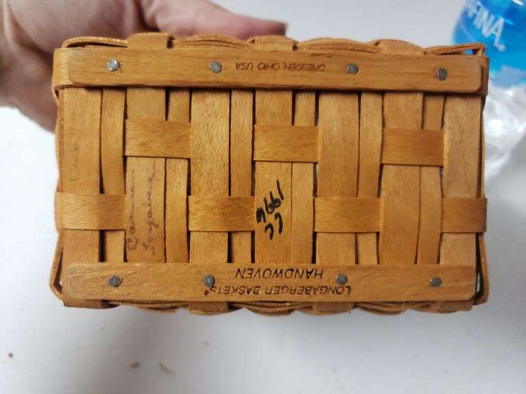 Longaberger Basket J.W. Collection Miniature 1998 Edition Trice Auctions