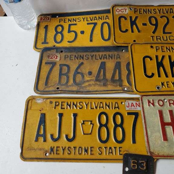 Vintage License Plates PA & NC Trice Auctions