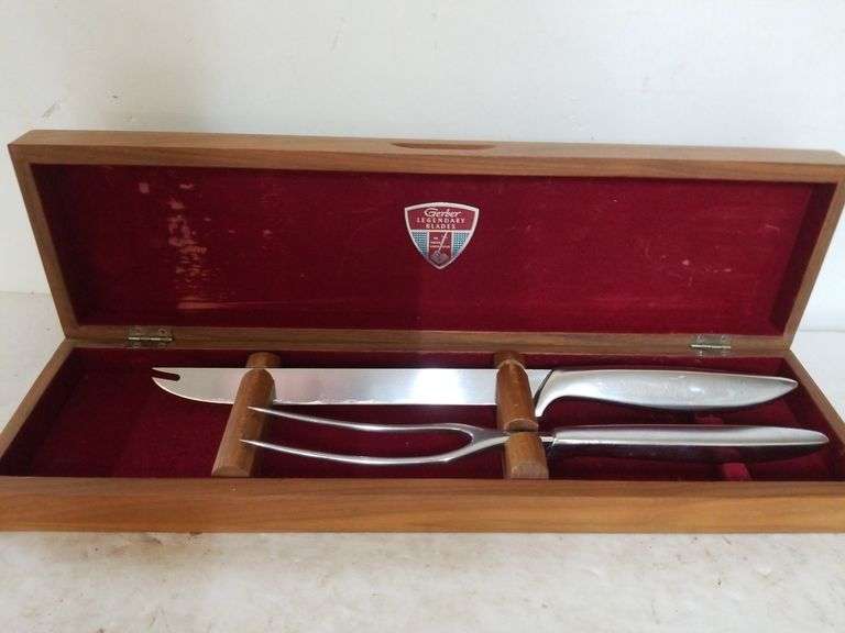 Vintage Gerber Carving Set Trice Auctions