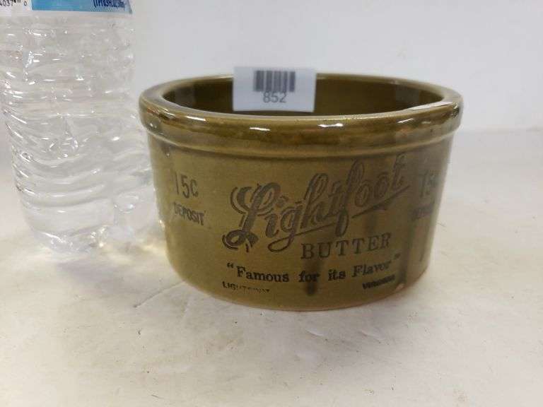 Vintage Lightfoot Butter Pottery Bowl Trice Auctions