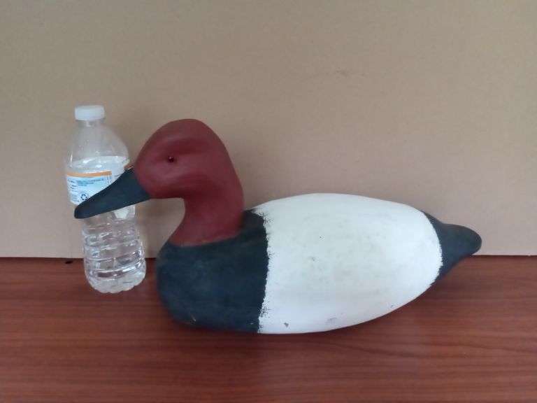HandPainted 1940's Redhead Duck Decoy with Glass Eyes Trice Auctions