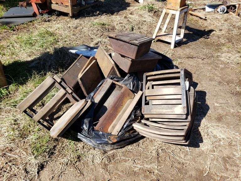 Pile Of Antique Desk Parts Trice Auctions