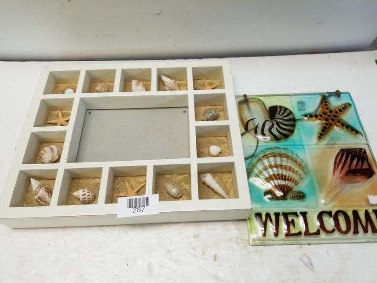 Welcome Seashell Sign & Photo Frame - Trice Auctions