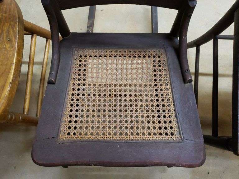 Antique Rattan Nursery Rocking Chair - Trice Auctions