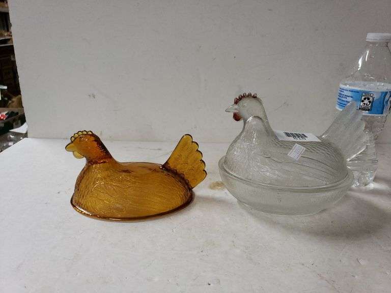 Nesting Hen Candy Dish And Extra Lid Trice Auctions