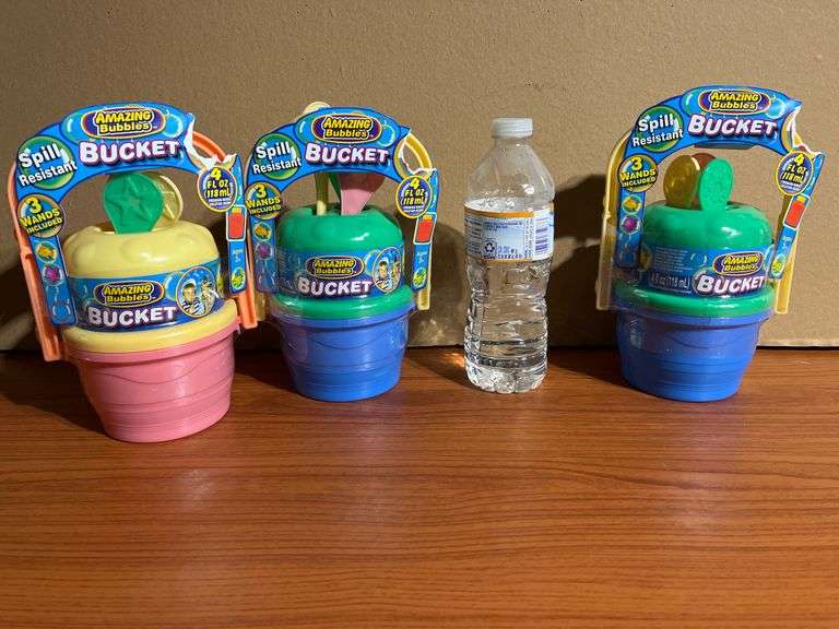 3 Amazing Bubbles Buckets With 3 Wands In Each Bucket Trice Auctions