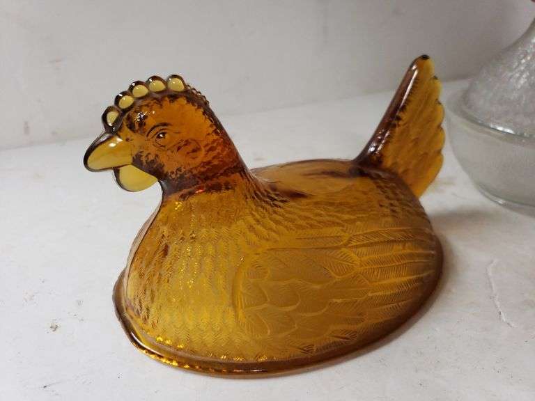 Nesting Hen Candy Dish And Extra Lid Trice Auctions