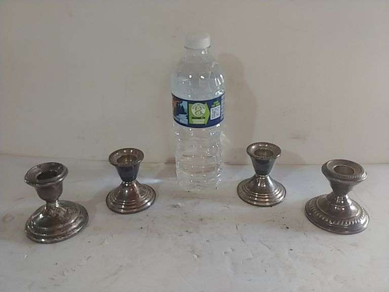 2 Glass Bowls & 4 Silverlike Candlesticks Trice Auctions