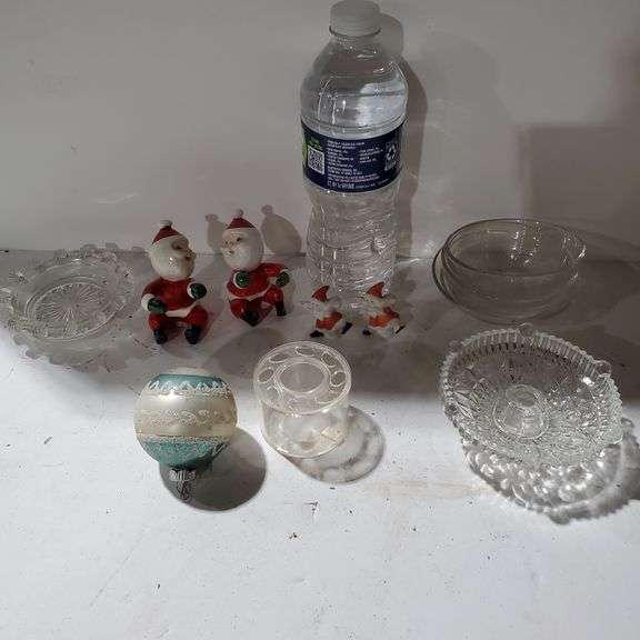 Christmas Candle Toppers,Glass Dishes,Glass Candle Holder And More