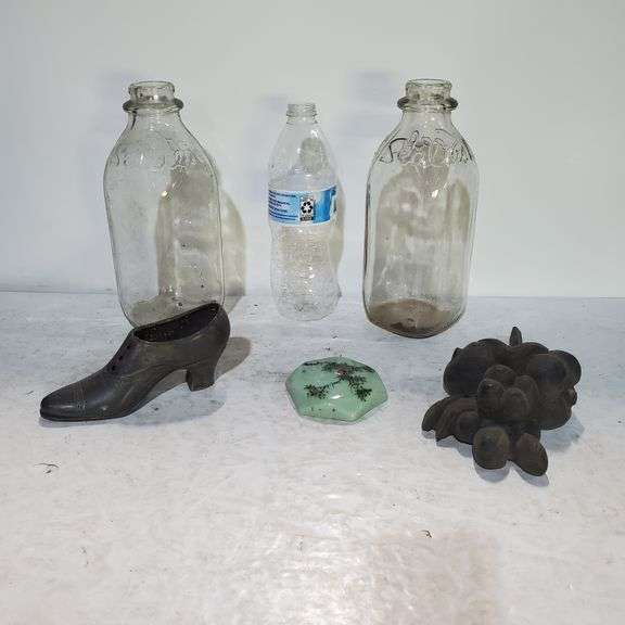 vintage-2-sealtest-quart-glass-bottles-vintage-brass-miniature