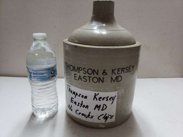 Vintage Thompson Kersey Easton Maryland Pottery Crock. No Chips Or