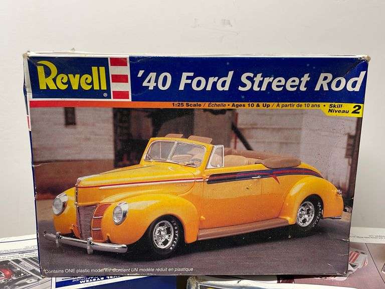  3 revell car model kits unsure if complete trice auctions