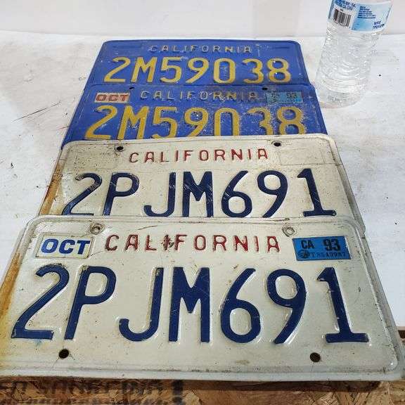 California Tags Trice Auctions