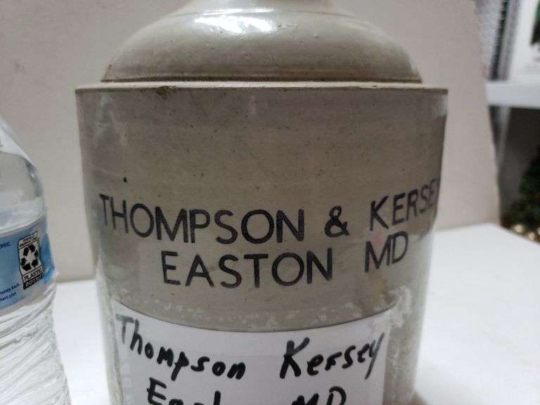 Vintage Thompson Kersey Easton Maryland Pottery Crock. No Chips Or